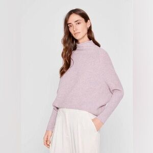 Club Monaco Light Pink/Purple Emma Cashmere Mock Neck Sweater. Size XS